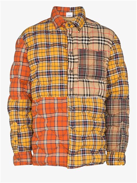 burberry men's mixed plaid quilted shirt jacket|Burberry dress shirt men cheap.